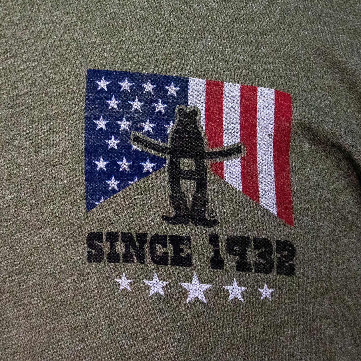 American Flat Cowboy Tee - Army Green