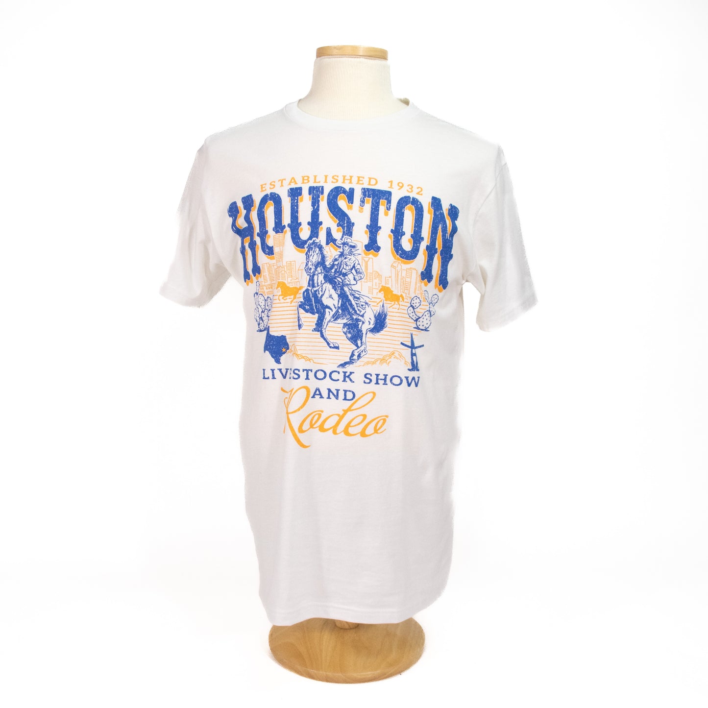 Houston Retro Skyline Tee - Natural