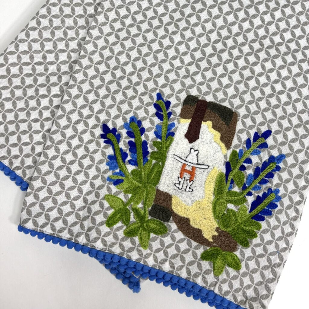 BLUE BONNET BOOT TEA TOWEL 19x27in