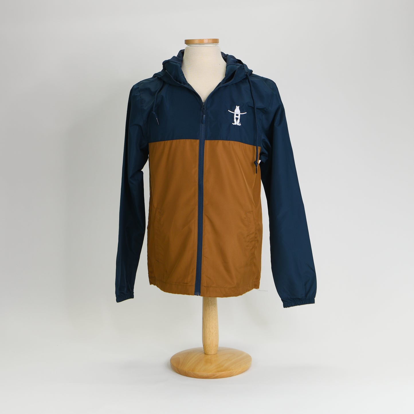Colorblock Navy Windbreaker - Bow-H