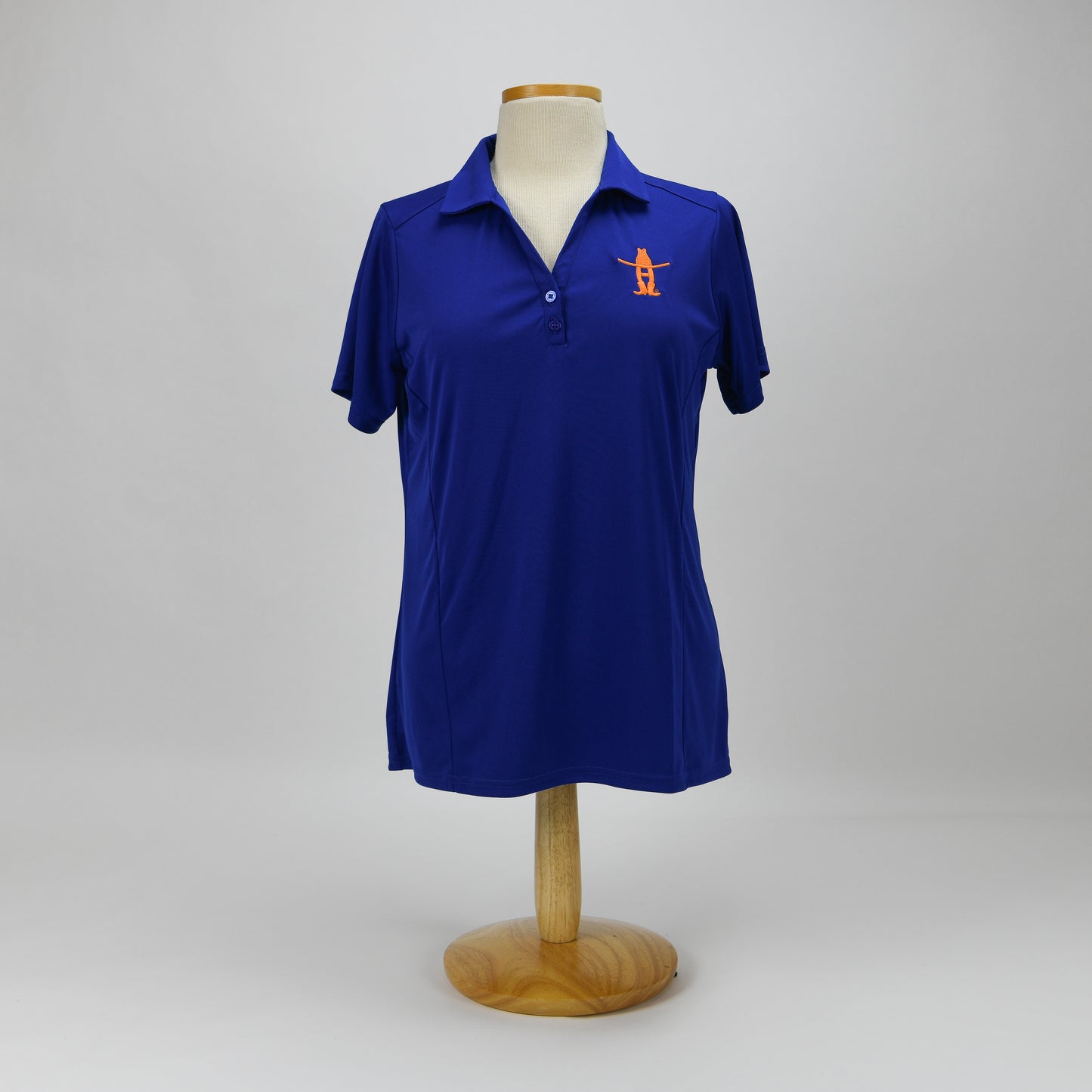 Ladies Polo w/ Orange Bow-H - Dark Royal
