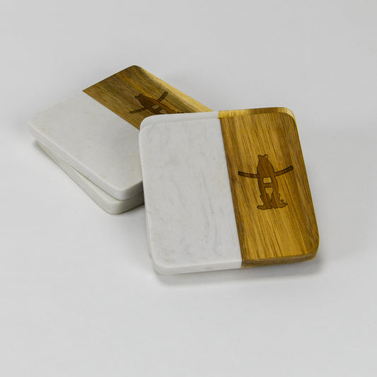 Marble/Wood Coaster - Engraved Logo