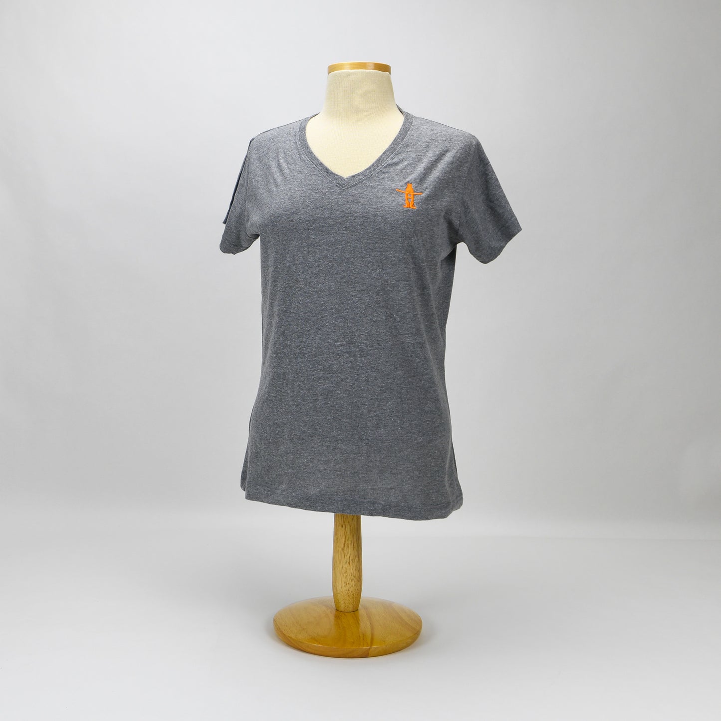 Ladies Jersey V-Neck -Gray