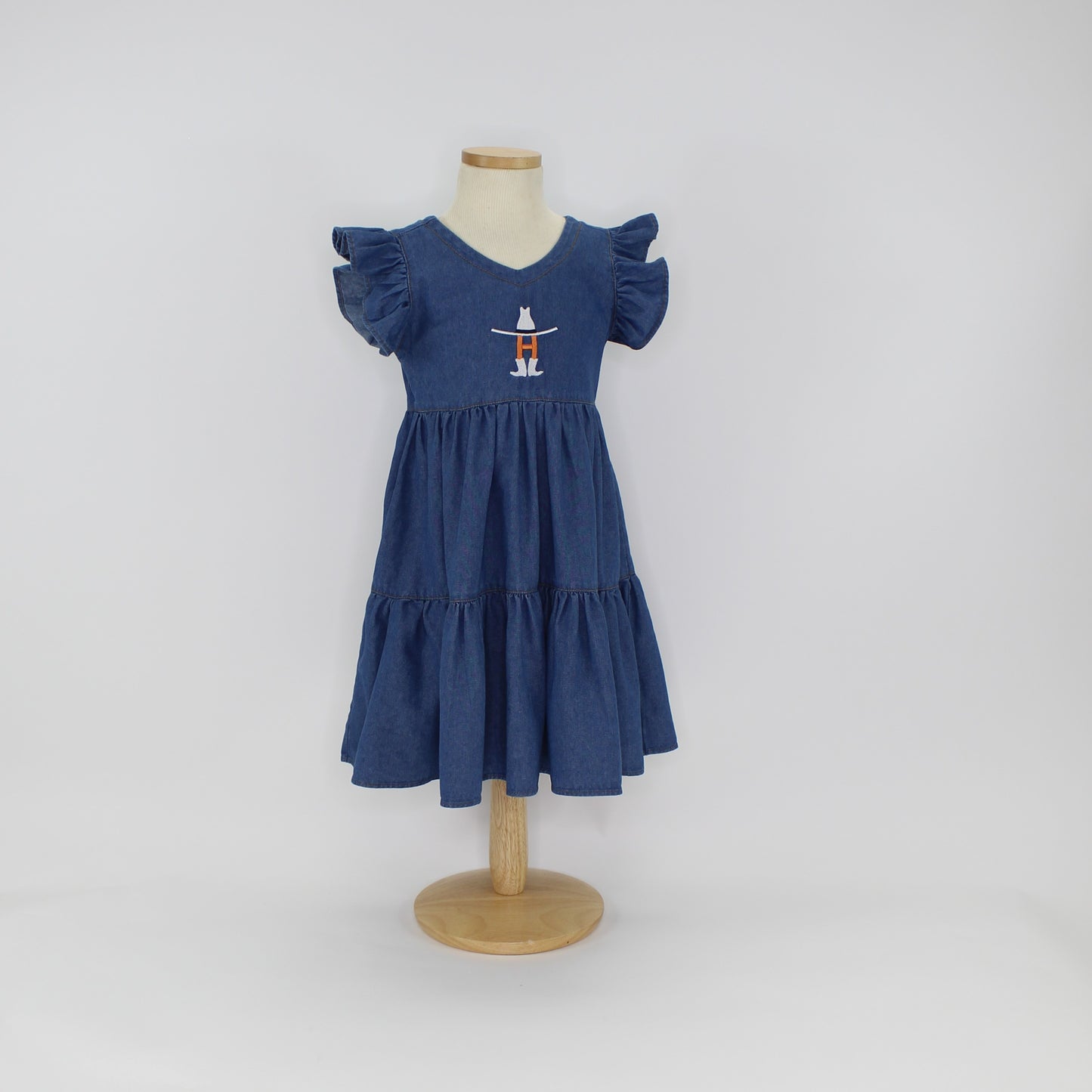 Ruffle Sleeve Dress - Denim