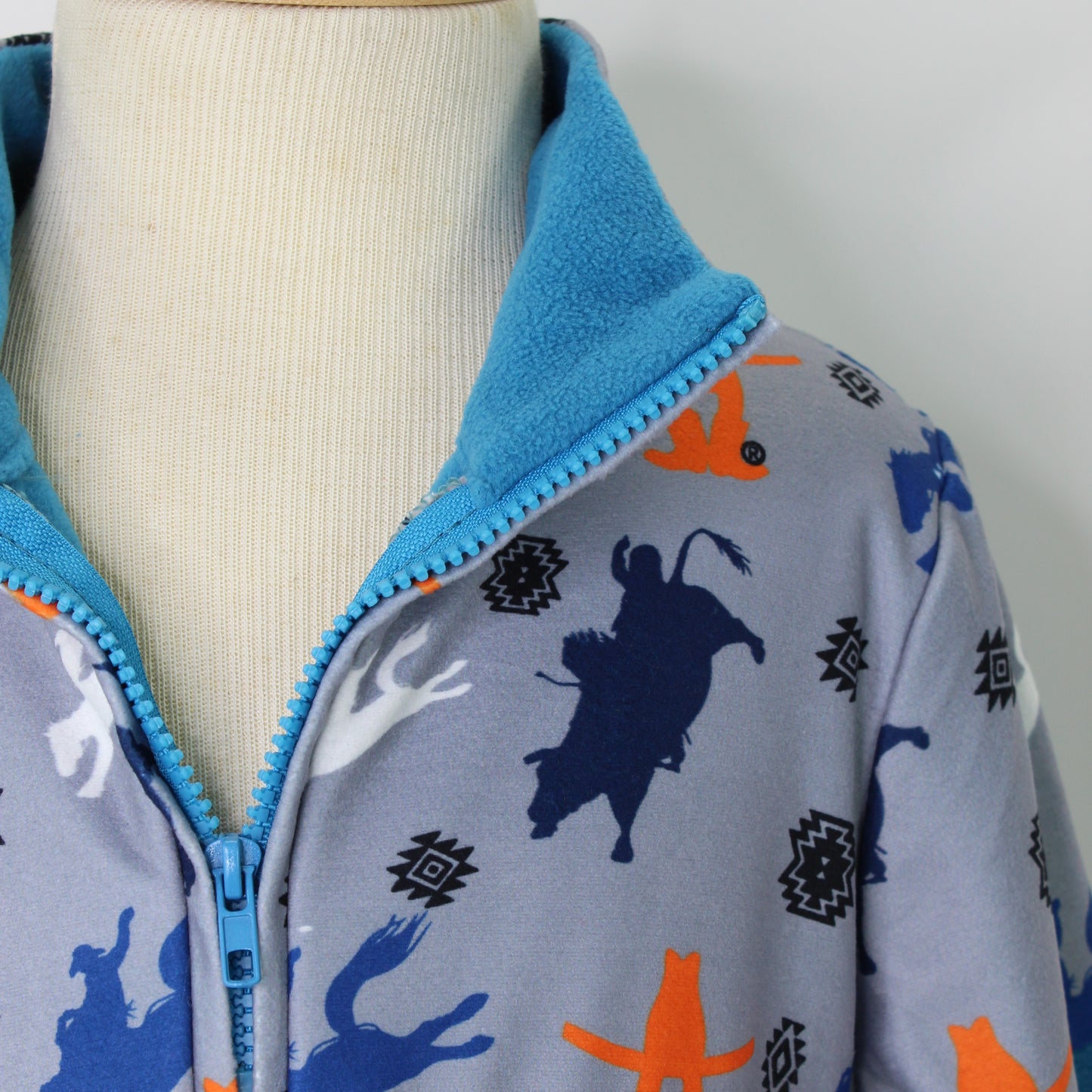 Youth Blue Fleece with Orange H
