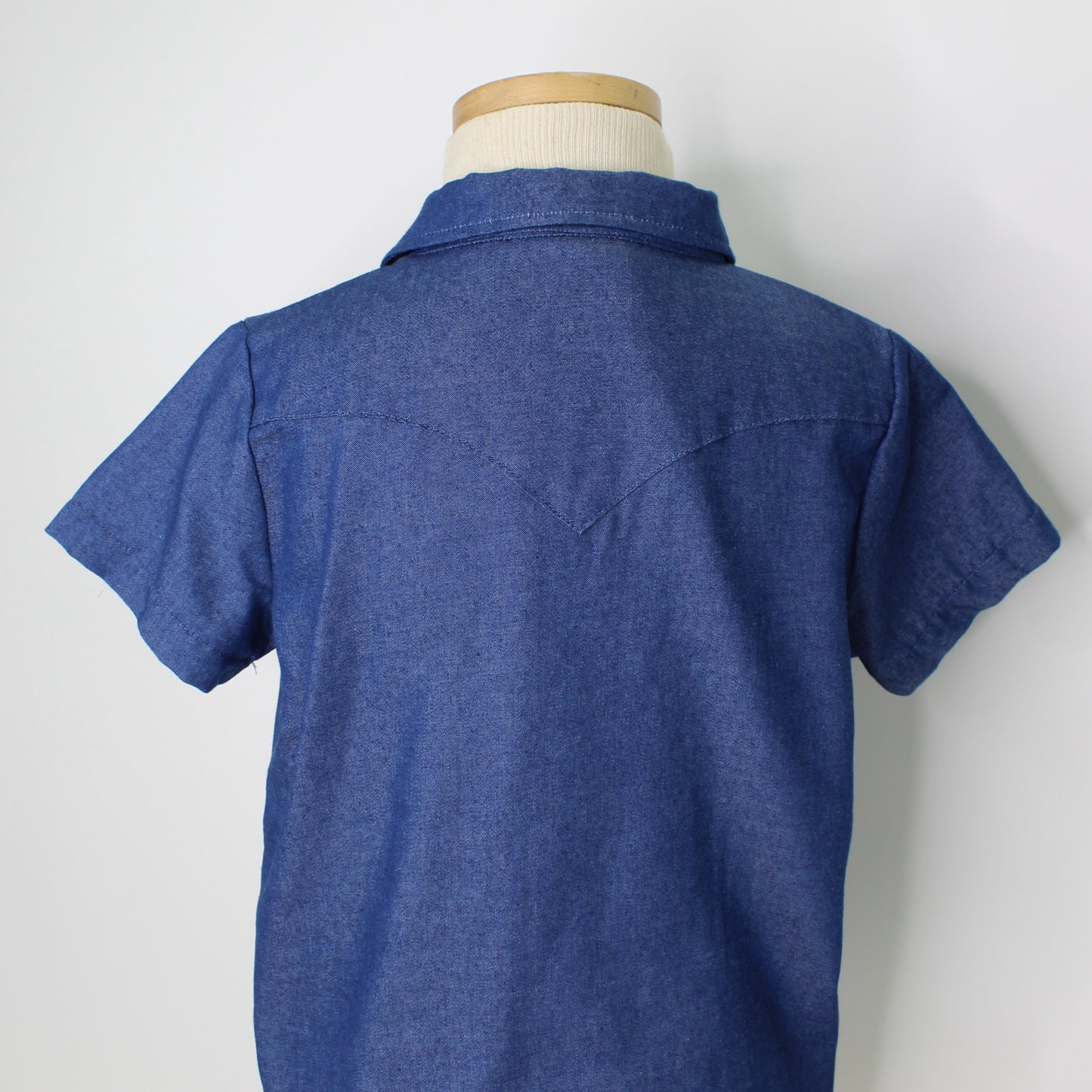 Toddler SS Pearl Snap - Denim