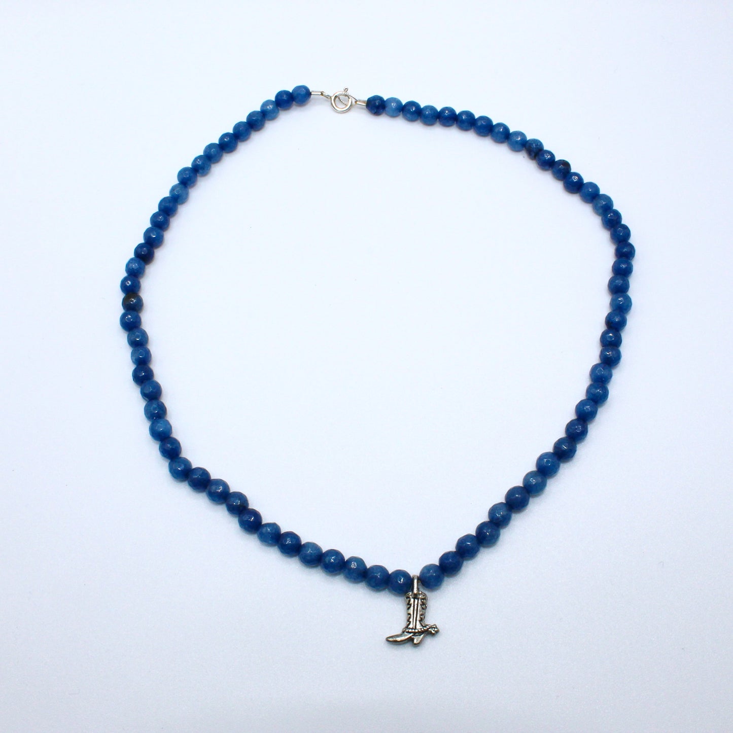 Southern James Necklace with Boot Charm - Navy