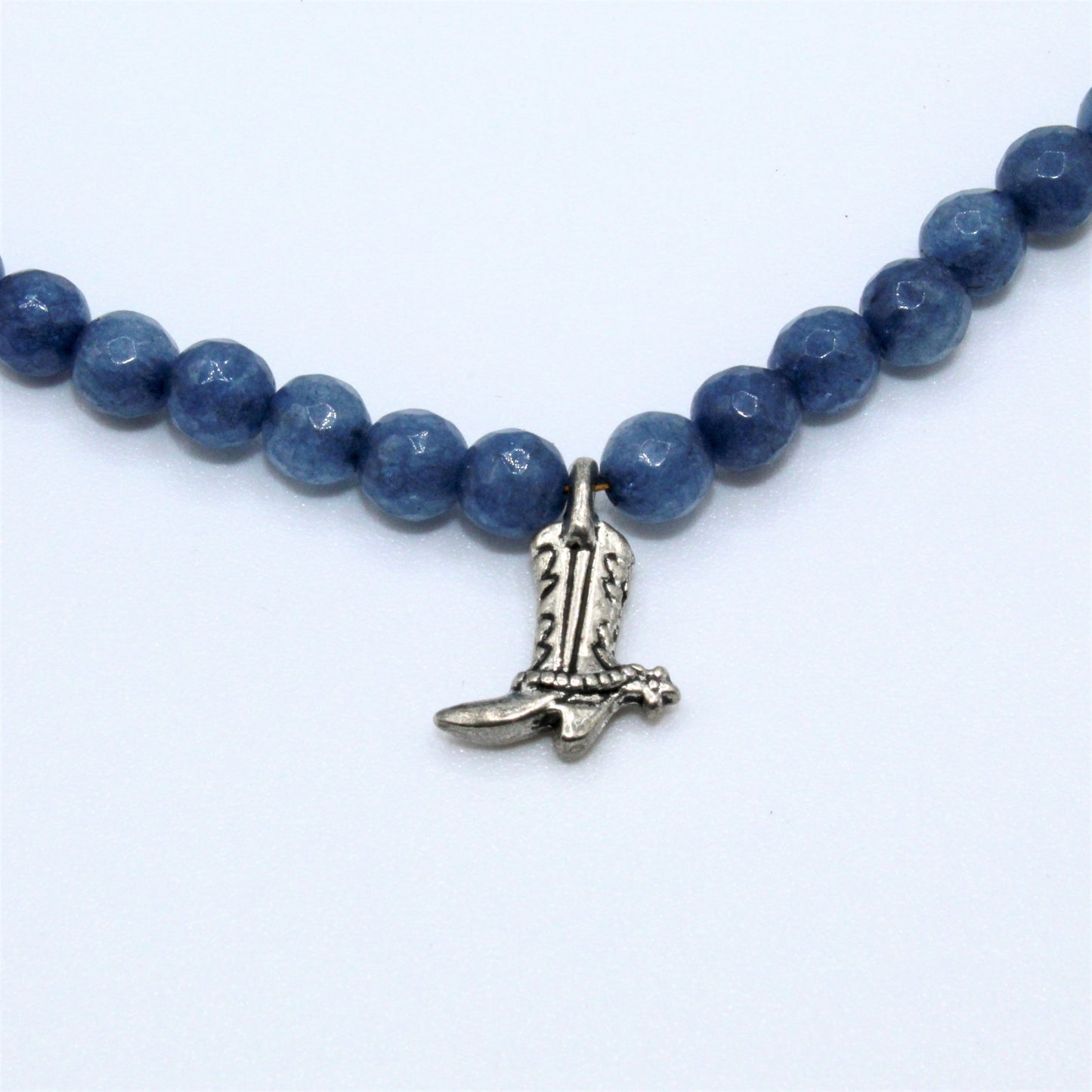 Southern James Necklace with Boot Charm - Navy