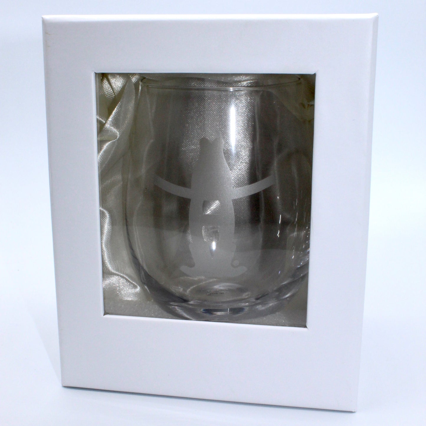 Stemless Wine Glass - Etched Logo (17oz)