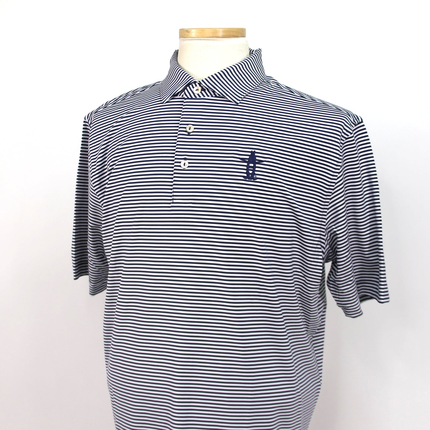 Peter Millar Embroidered Polo - Navy Stripe