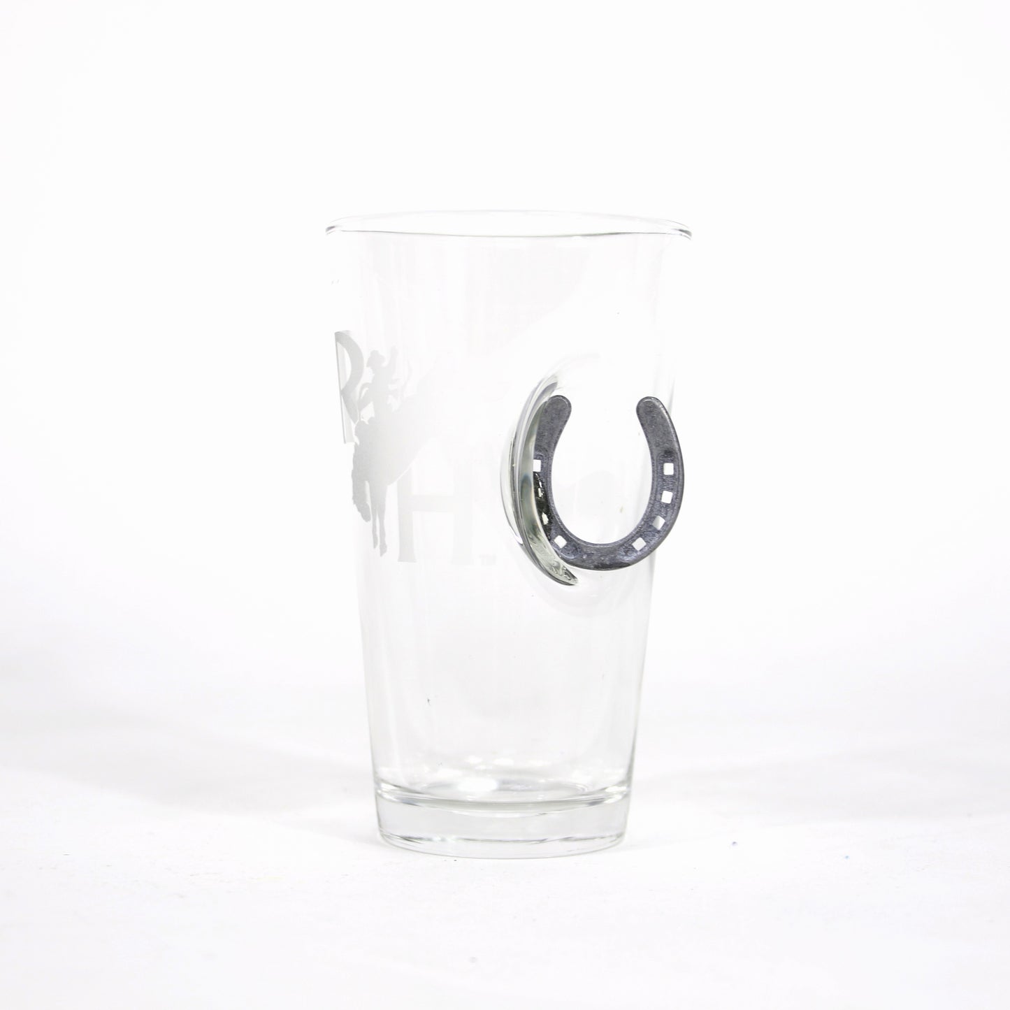 Horseshoe 16oz Pint Glass - RH Bronc