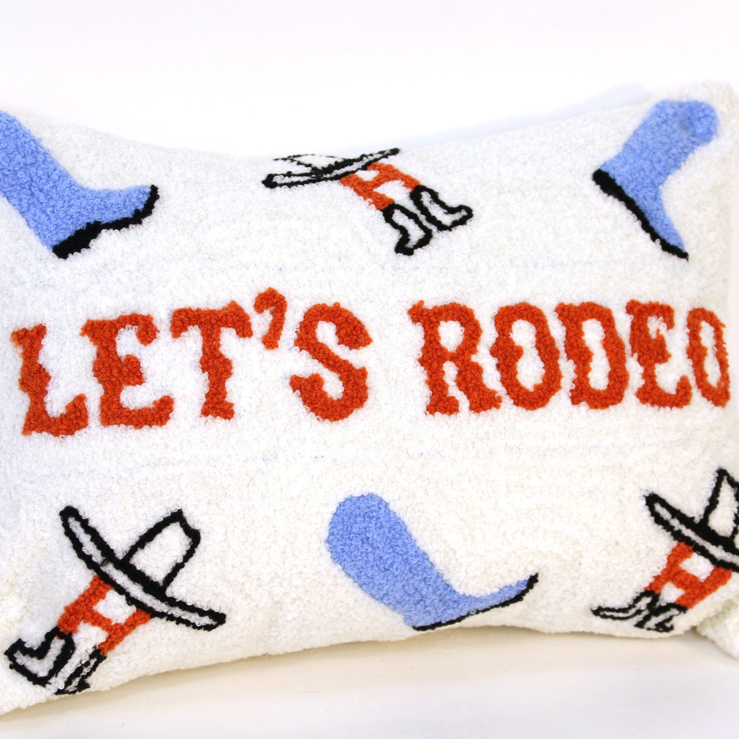 Lets Rodeo Hooked Pillow