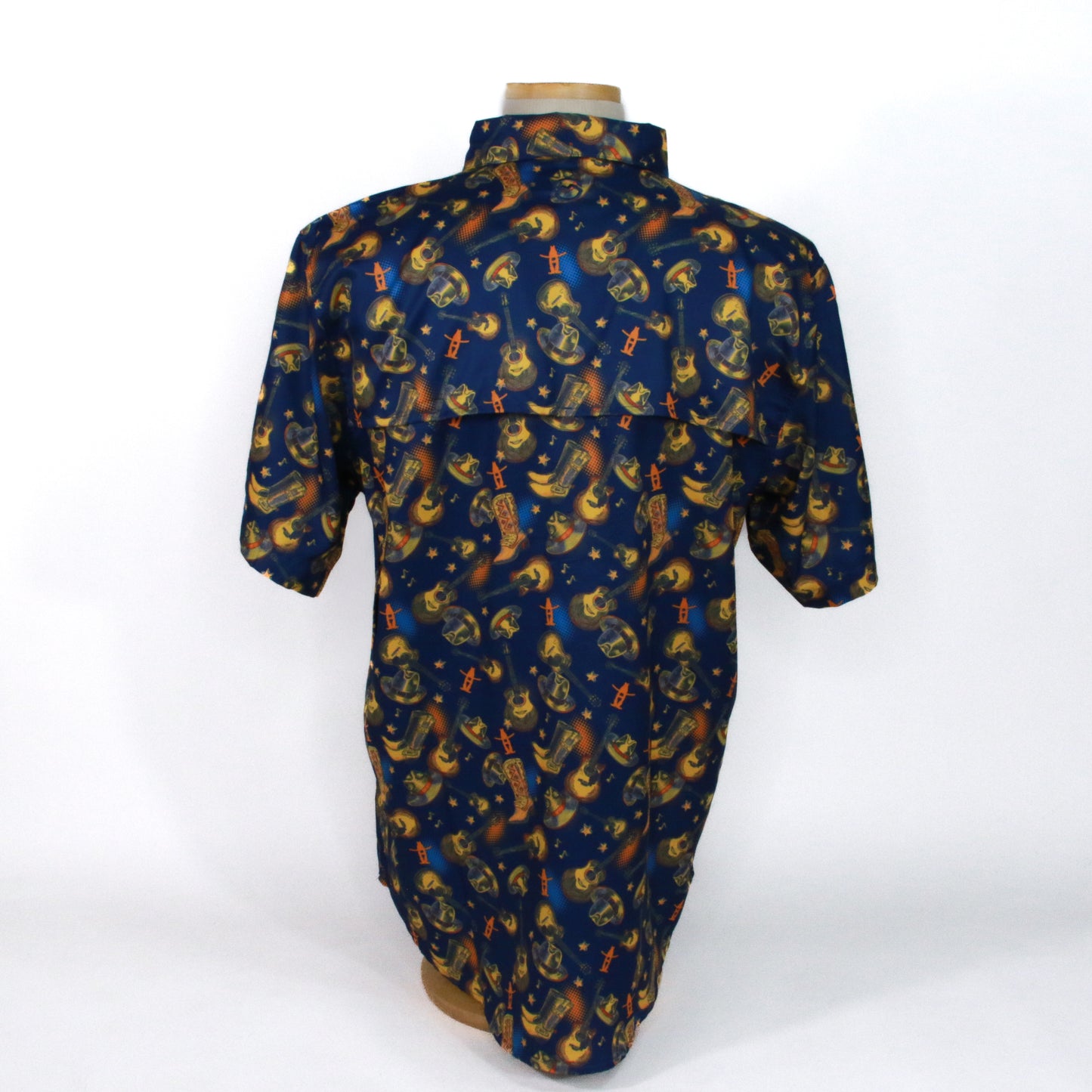 Mens Boot Guitar Fishing Shirt - Navy