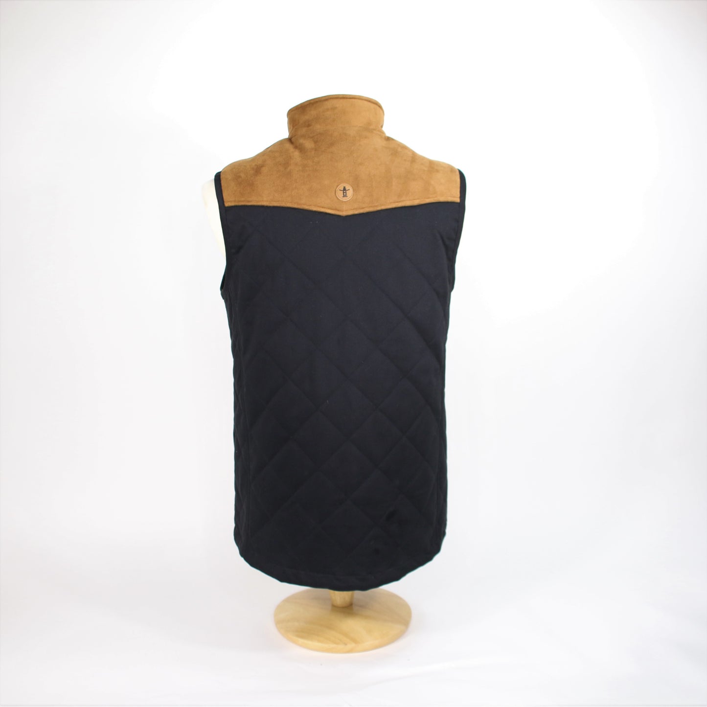 Quilted Suede Performance Vest - Black