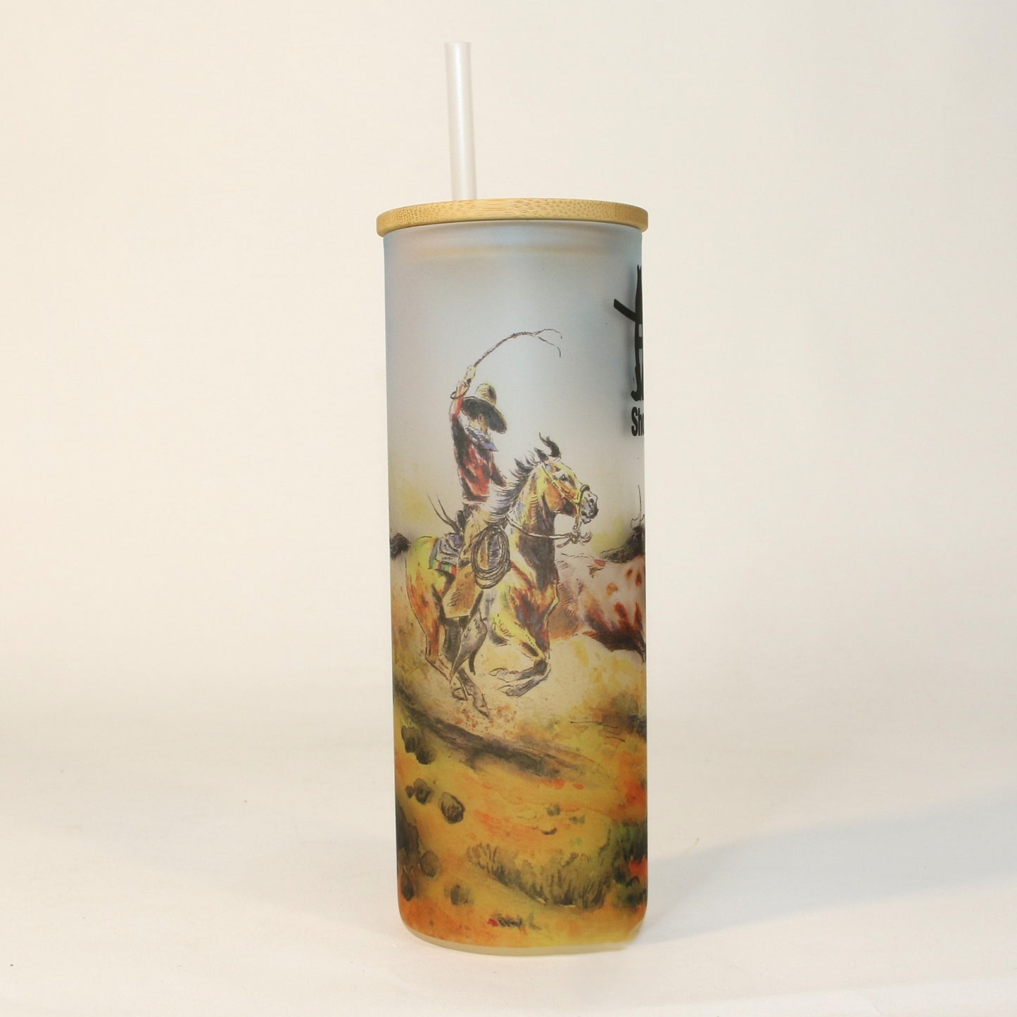 Slim Glass Tumbler 25oz - Roping