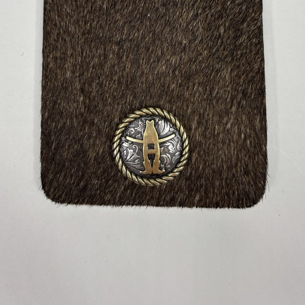 Small Multi Hide Badgeholder - Gold/Silver Concho