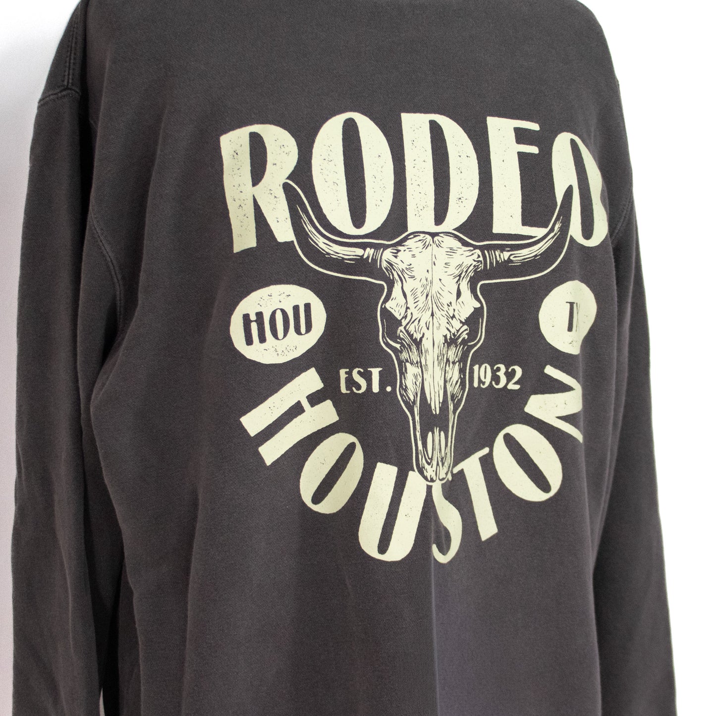 RodeoHouston Steer Sweatshirt - Charcoal Black