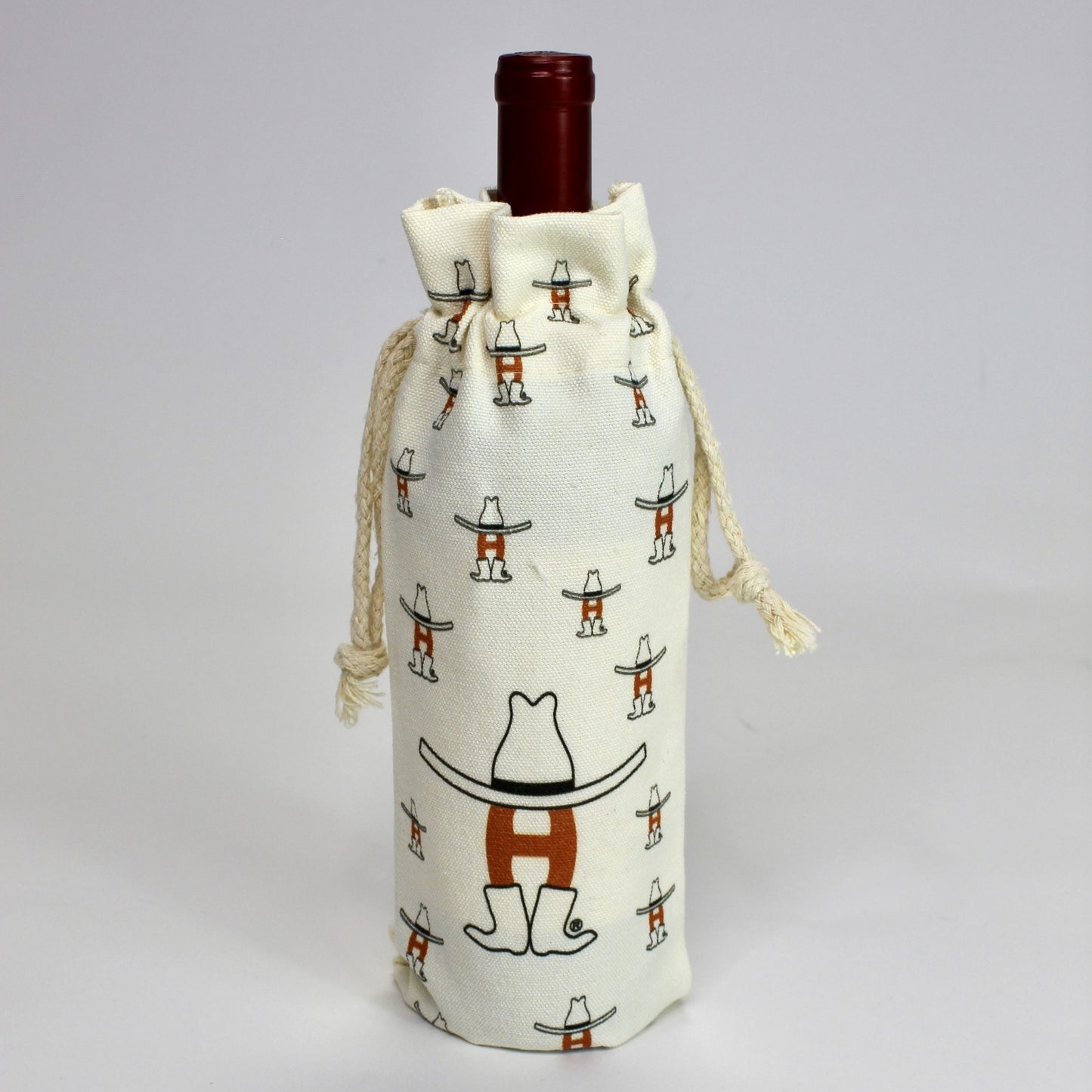 Canvas Wine Bag - Howdy Print Logo