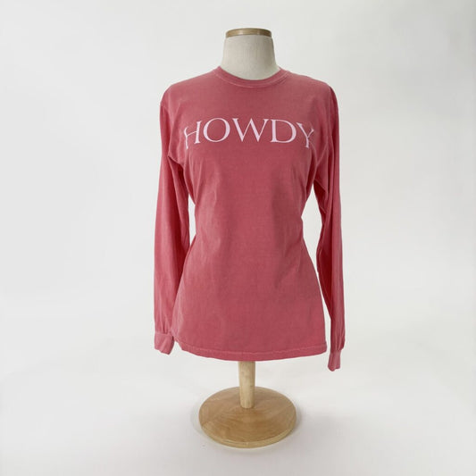 Howdy L/S Tee - Watermelon