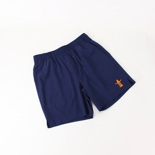 Athletic Shorts with Bow-H - Navy