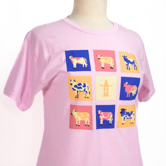 Youth Animal Squares - Light Pink