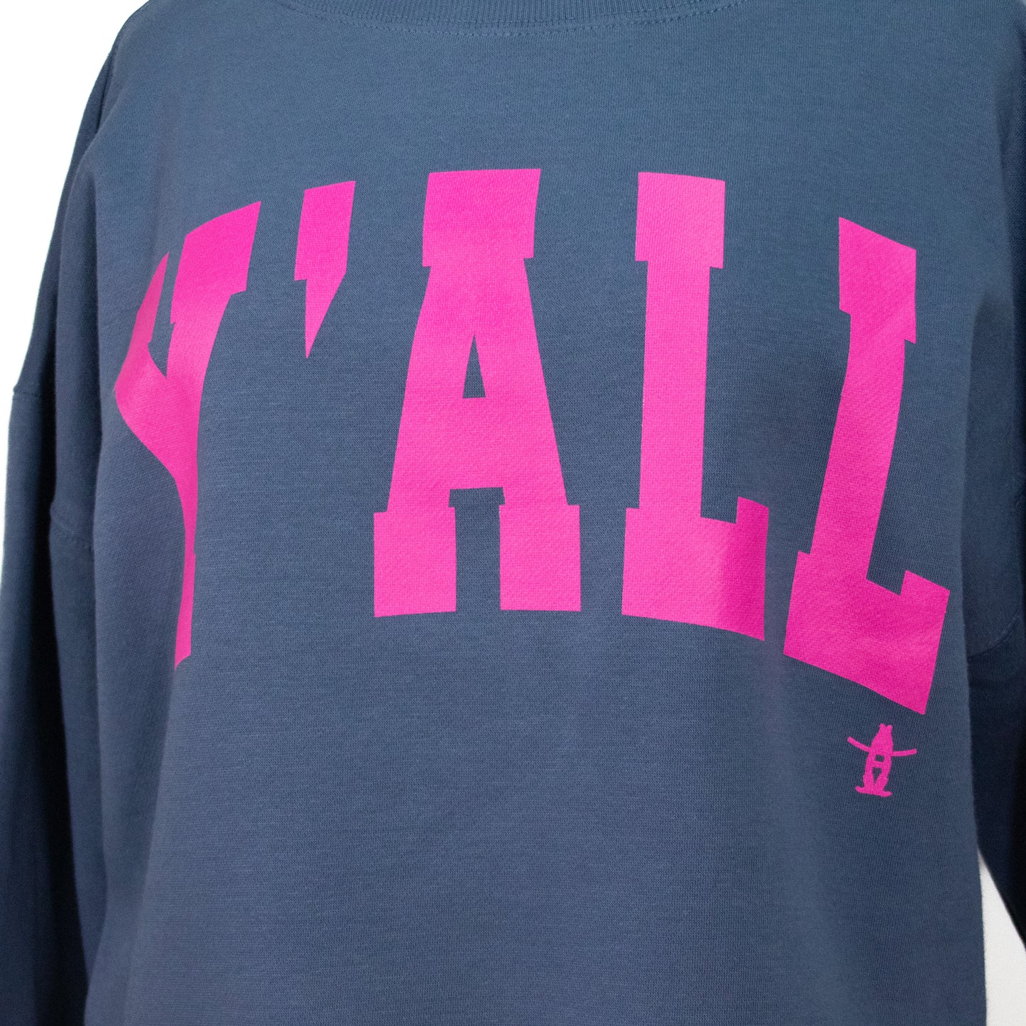 Mockneck Yall Sweatshirt - Blue