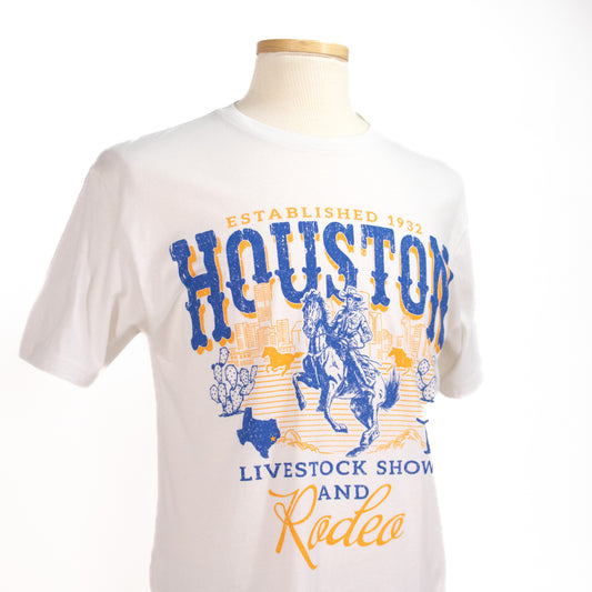 Houston Retro Skyline Tee - Natural