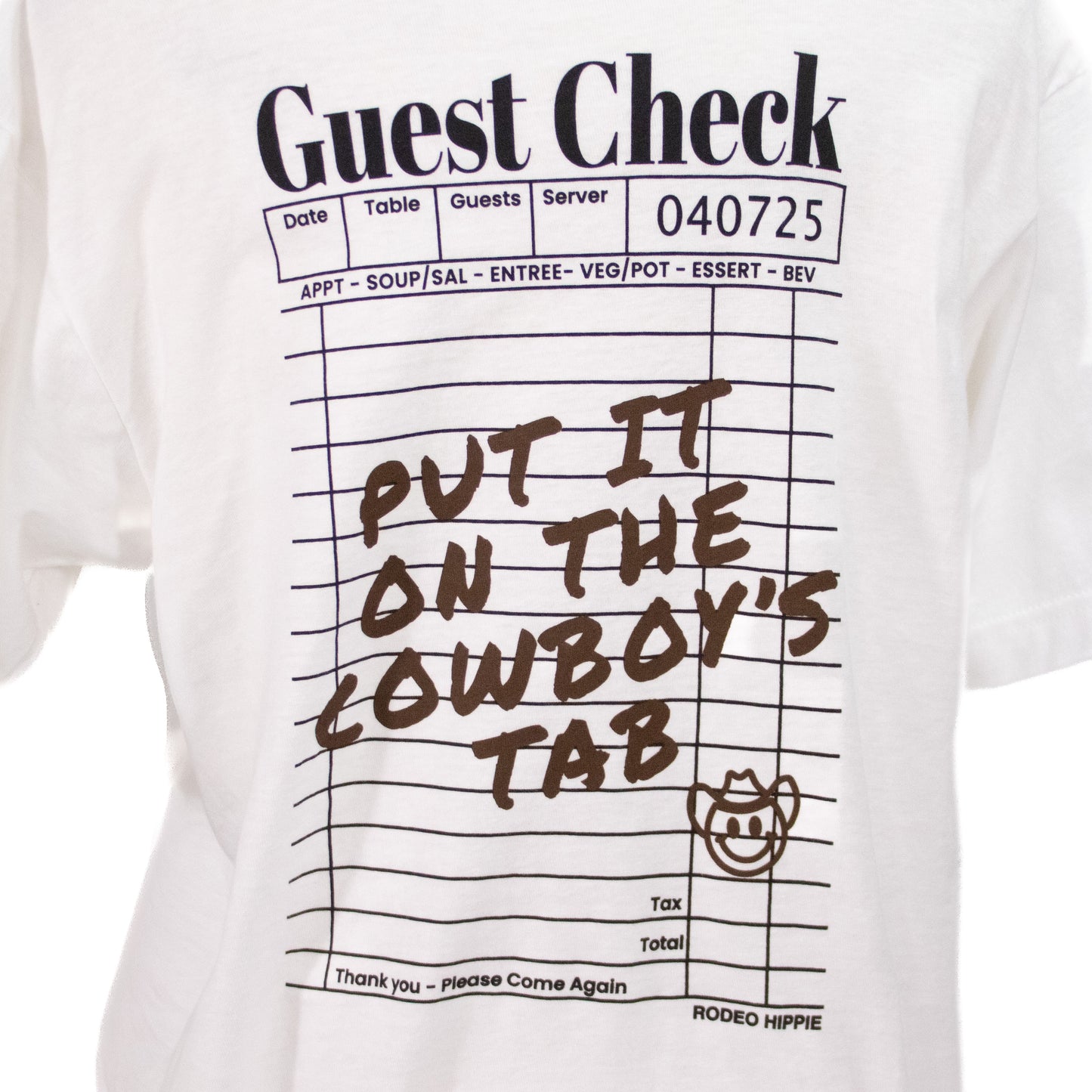 Guest Check Tee - White