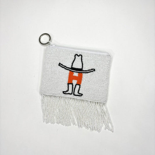 Howdy Fringe Coin Purse - White