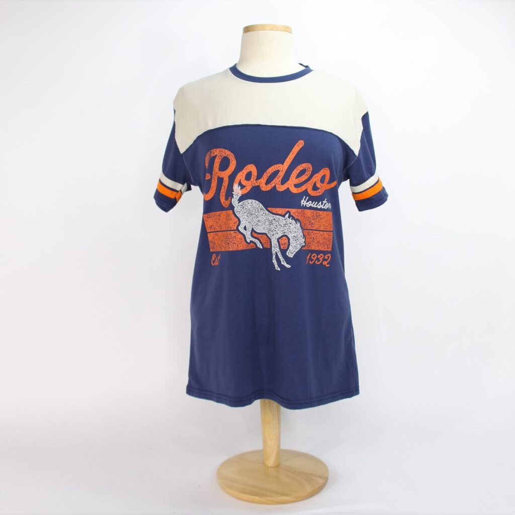 Vintage Rodeo Bronc Tee - Navy