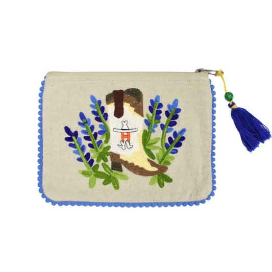 Blue Bonnet Boot Pouch 6x8in