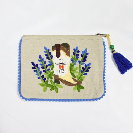 Blue Bonnet Boot Pouch 6x8in