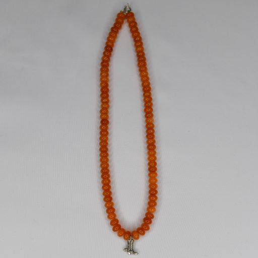 Southern James Necklace with Boot Charm - Orange