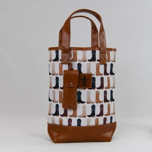 HLSR Brook Boots Neutral Wine Tote