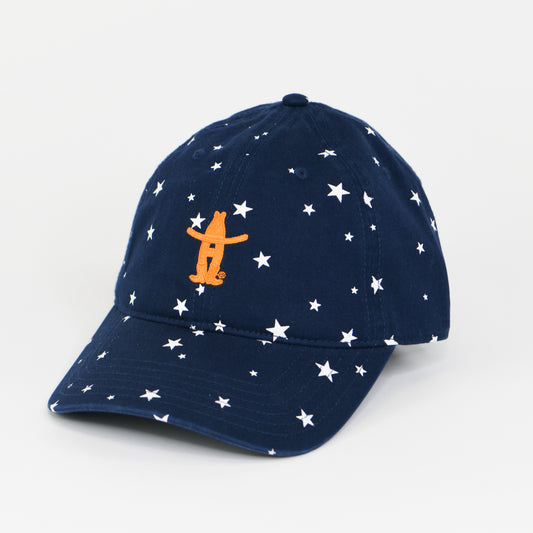 Ladies Cap w/Stars and Orange Bow-H -Navy