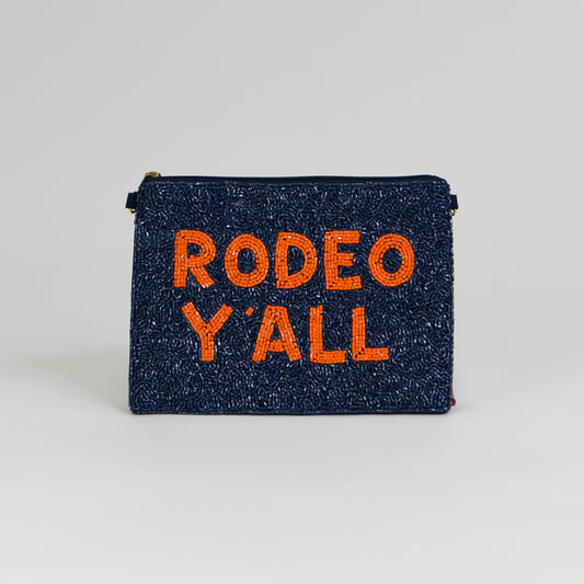 Rodeo Yall Zipper Pouch - Navy