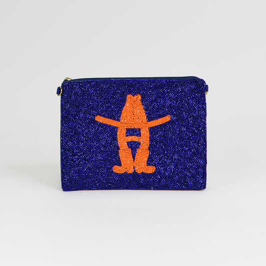 Howdy Zipper Pouch - Blue