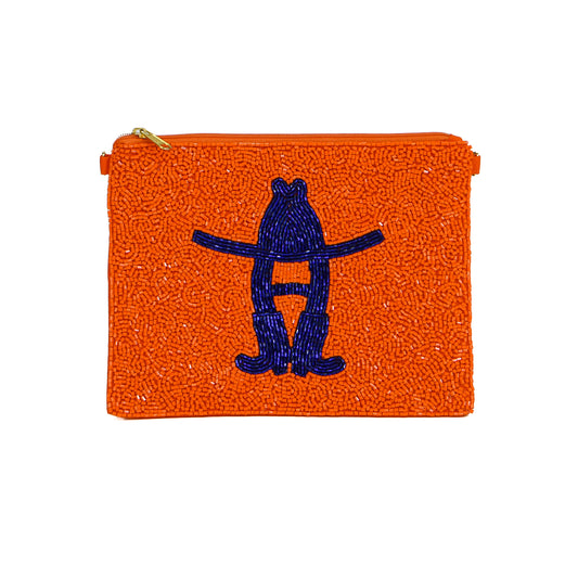 Howdy Zipper Pouch - Orange
