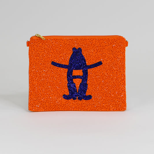 Howdy Zipper Pouch - Orange