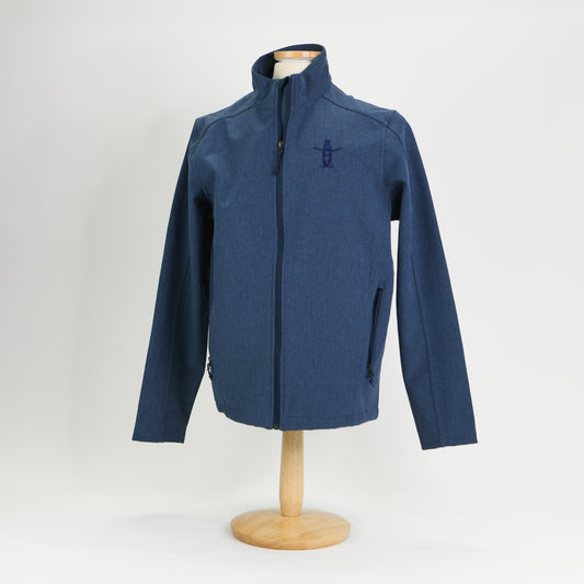 Mens Soft Shell Jacket with Bow-H - Hthr Navy