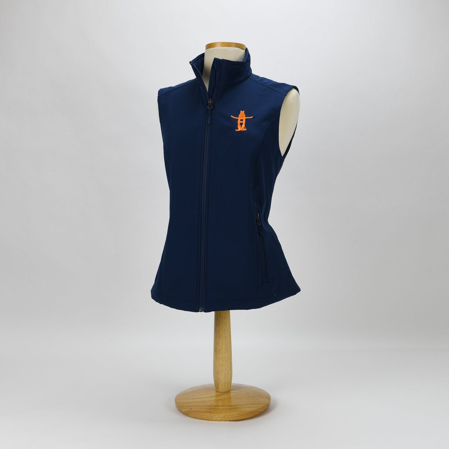 Ladies Soft Shell Vest with Bow-H - Navy