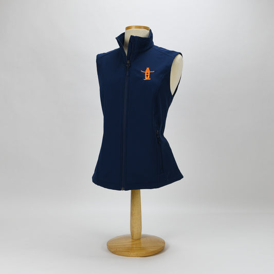 Ladies Soft Shell Vest with Bow-H - Navy