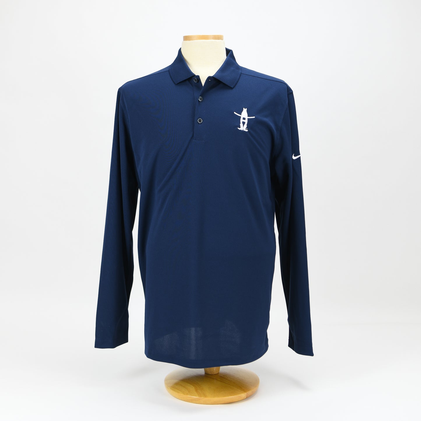 HLSR L/S White Bow-H Polo - Navy