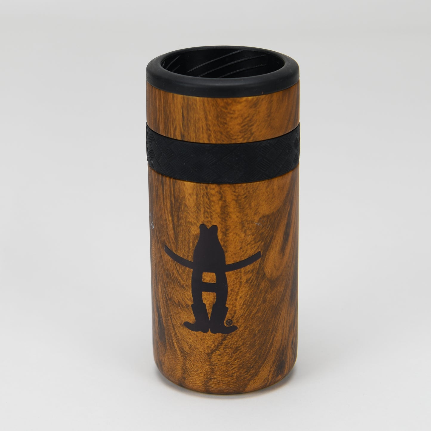 Slim Stainless Can Cooler Teakwood