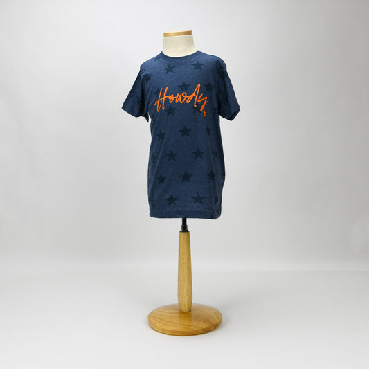 Youth Howdy Star Tee - Navy