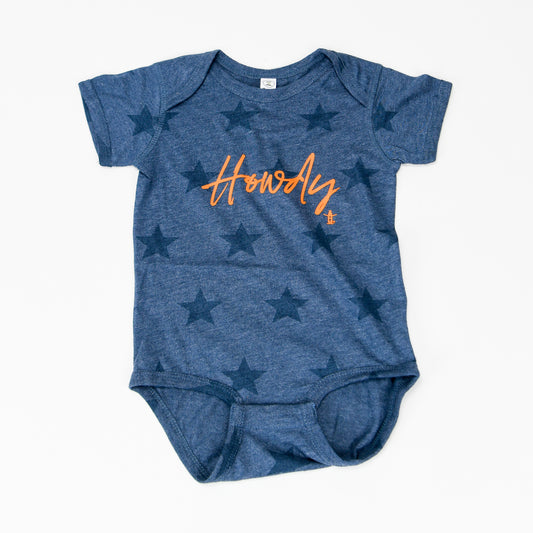 Infant Howdy Star Onesie - Navy