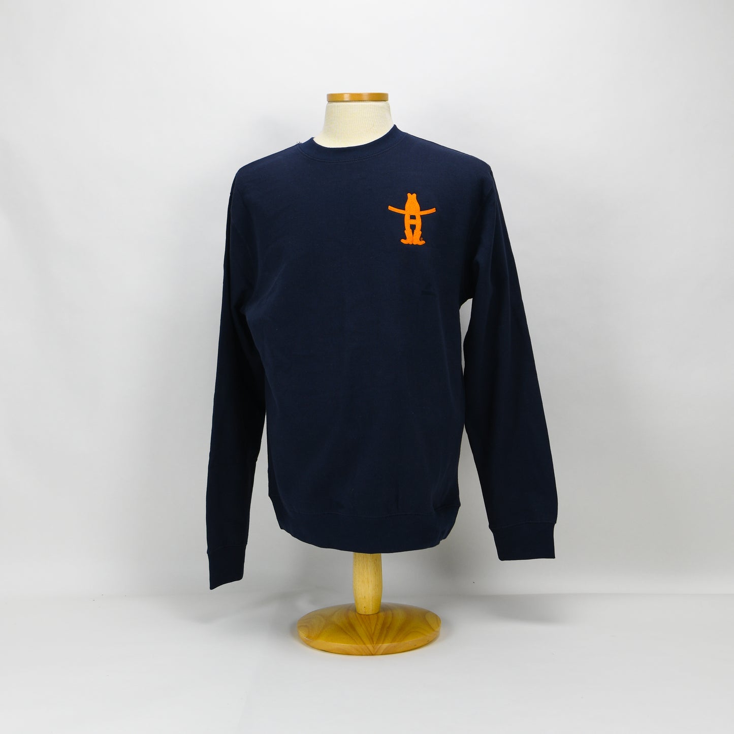 Bow-H Embroidered Logo Sweatshirt- Navy
