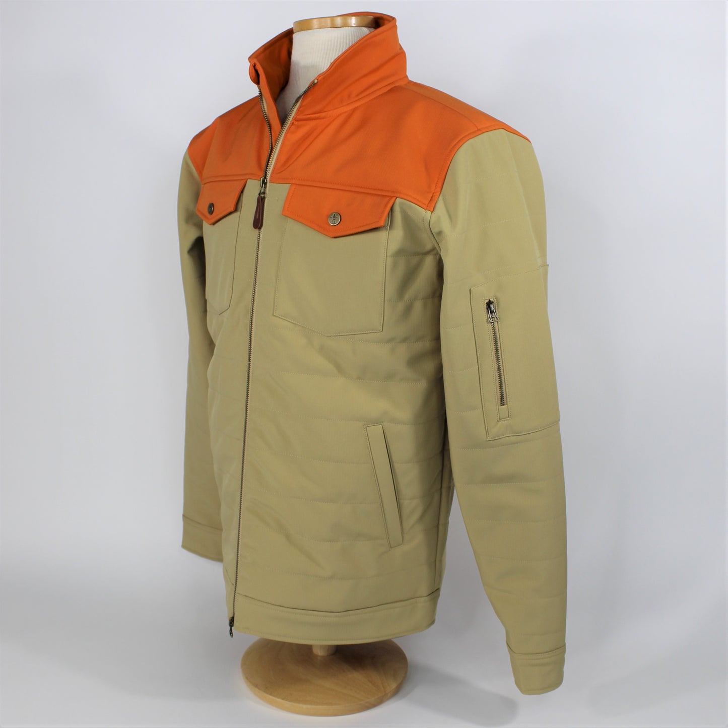 Full-Zip Ranch Hand Jacket - Tan/Orange