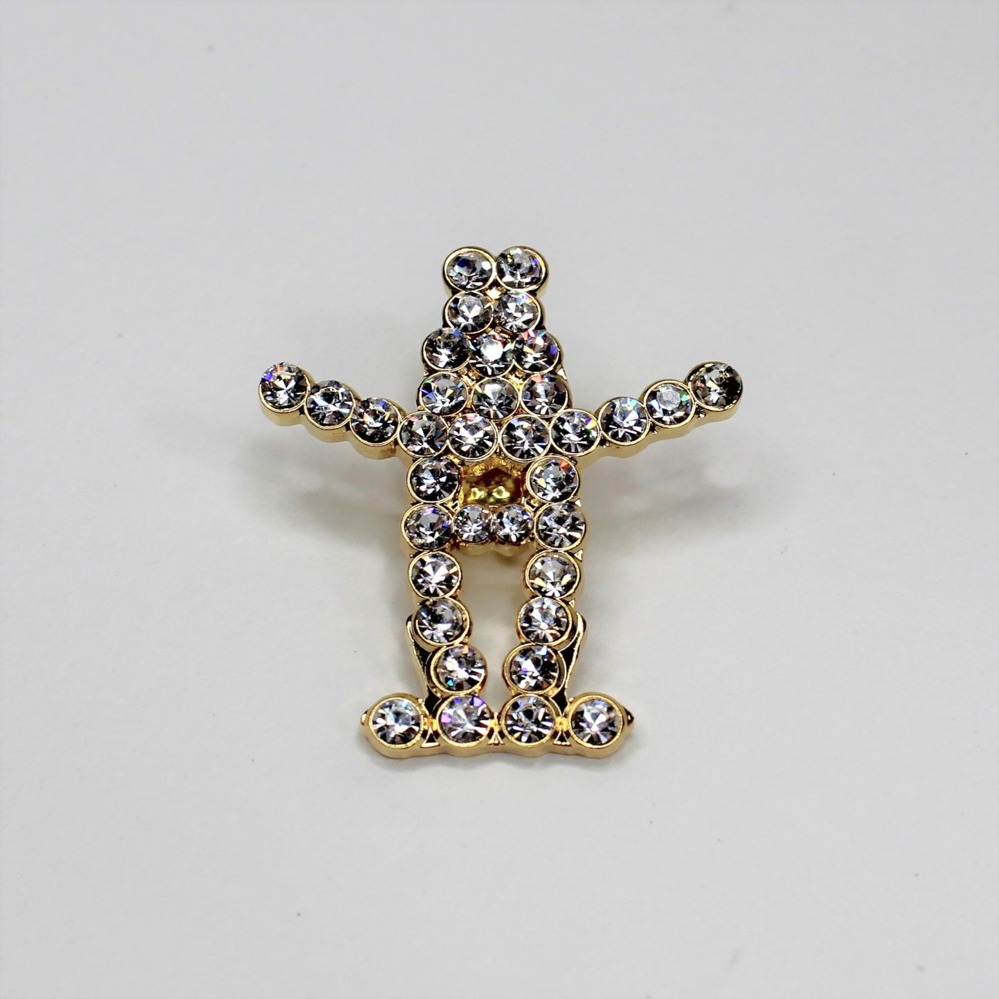 All Rhinestone Howdy Pin - Gold