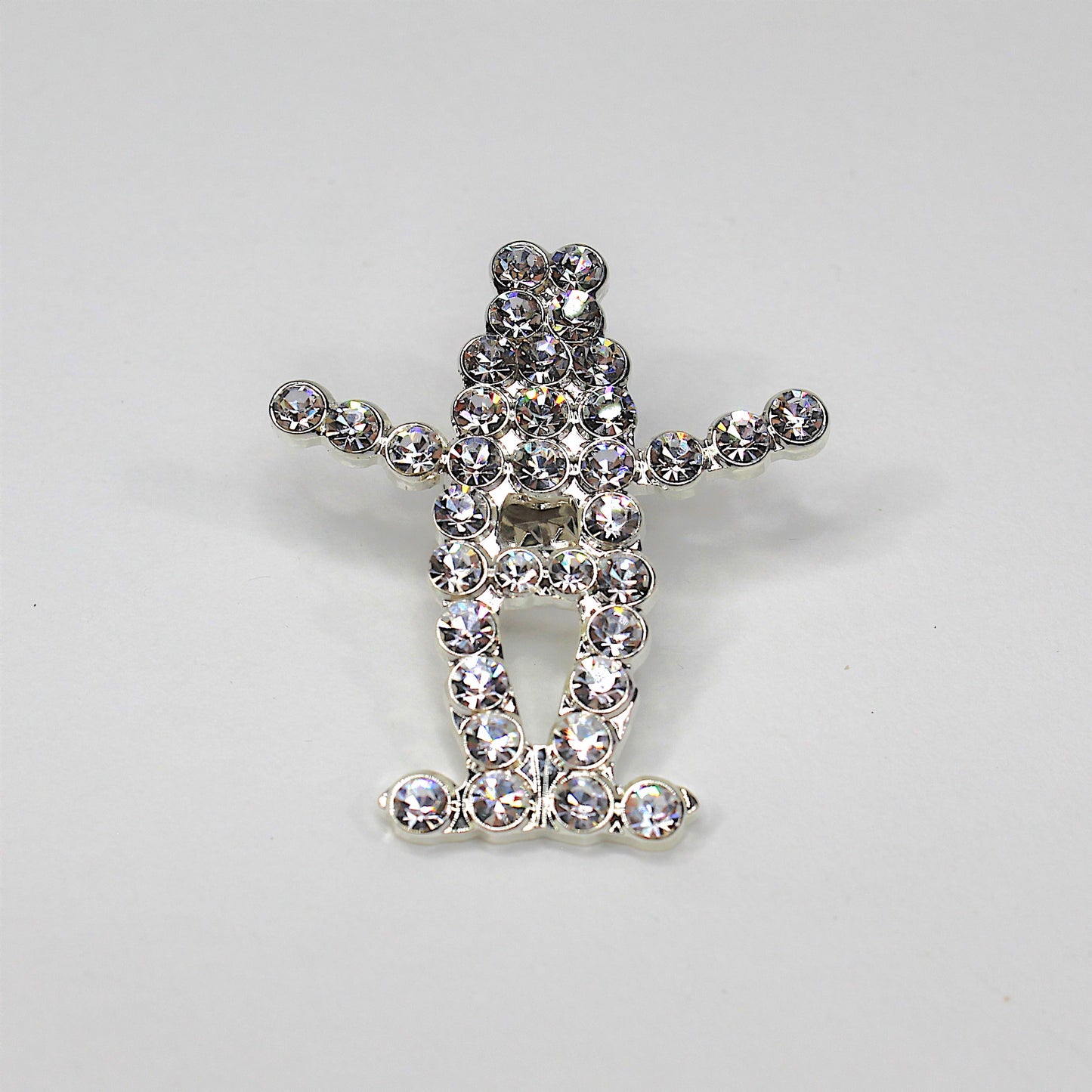 All Rhinestone Howdy Pin - Silver